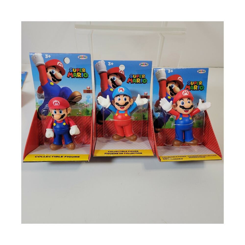 Set of 3 Super Mario Figures by Jakks Pacific New in Packages Ice Mario